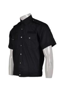 SE052專業訂做保安制服  訂購短袖保安工衣  設計保安服公司  保安短袖恤衫生產商HK